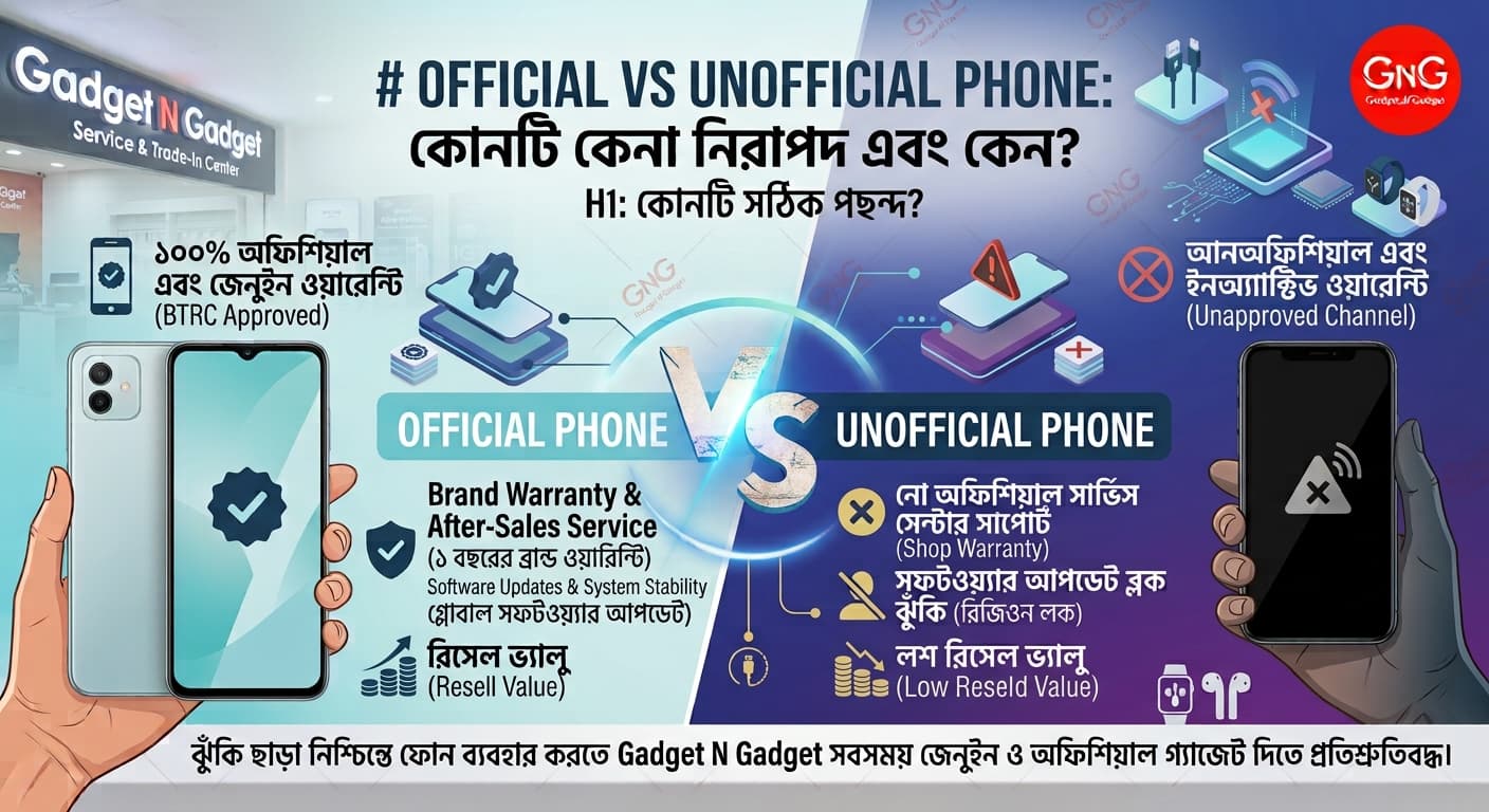 Official vs Unofficial Phone: কোনটি কেনা নিরাপদ এবং কেন?