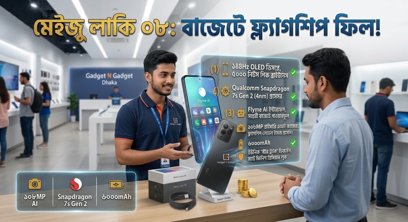 Meizu Lucky 08 রিভিউ: ইউনিক ডিজাইন, ফ্লাইমি এআই ও সাশ্রয়ী বাজেটে অল-রাউন্ডার!