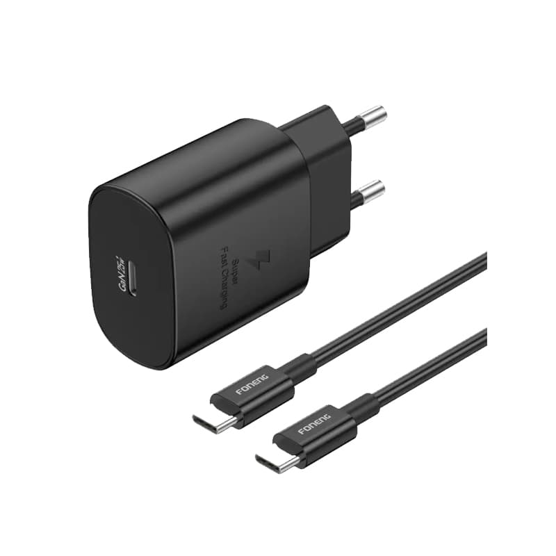 FONENG 25W GaN Type-C Charger With Cable (EU51)