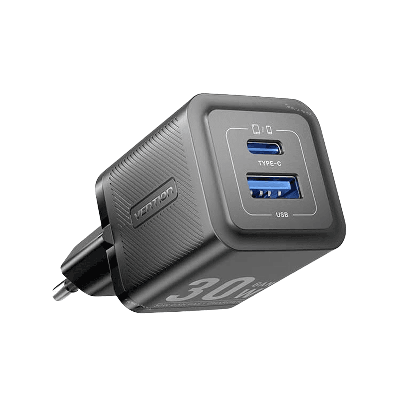 VENTION FEQB0-EU 2-Port 30W GaN Fast Charger Adapter