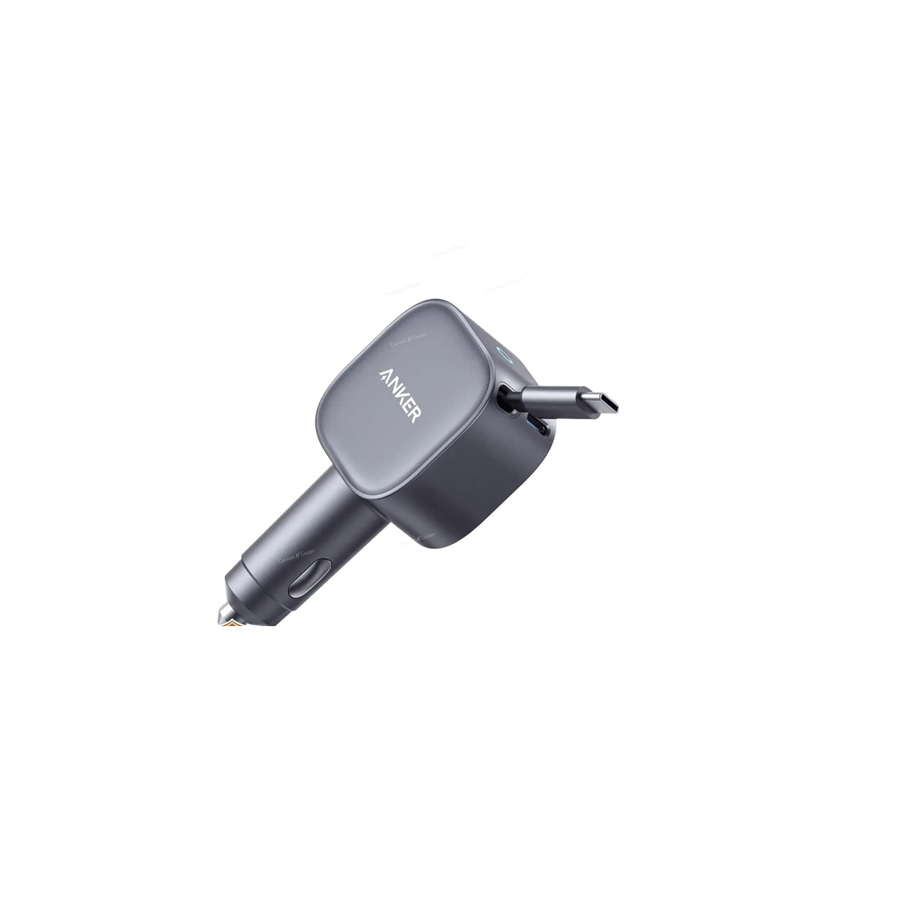 Anker Nano 75W Car Charger with Retractable USB-C Cable (A2738)